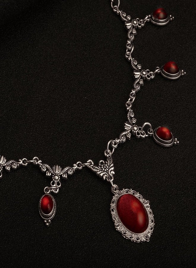 Dr's gift قلادة مصاصة دماء هدية من دكتور للنساء، قلادة تشوكر كريستالية قوطية فيكتورية للهالوين، مجوهرات ساحرة، إكسسوارات بانك - Image 4